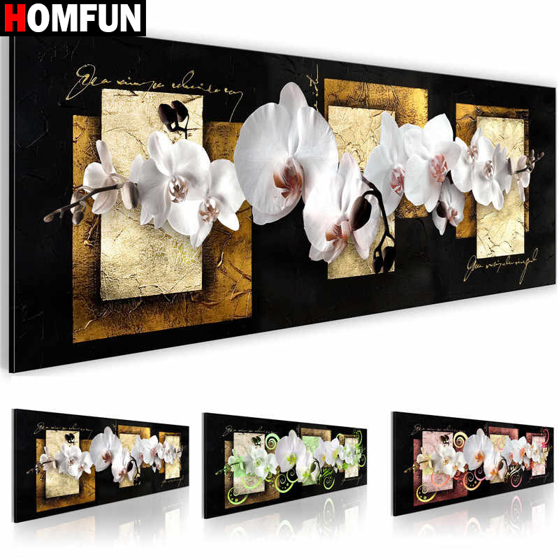 Orchid Phalaenopsis - HOMFUN DIY Diamond Painting 