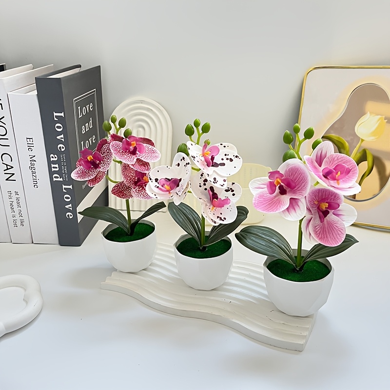 3pcs Artificial Phalaenopsis O - Orchid Phalaenopsis 评论和价格