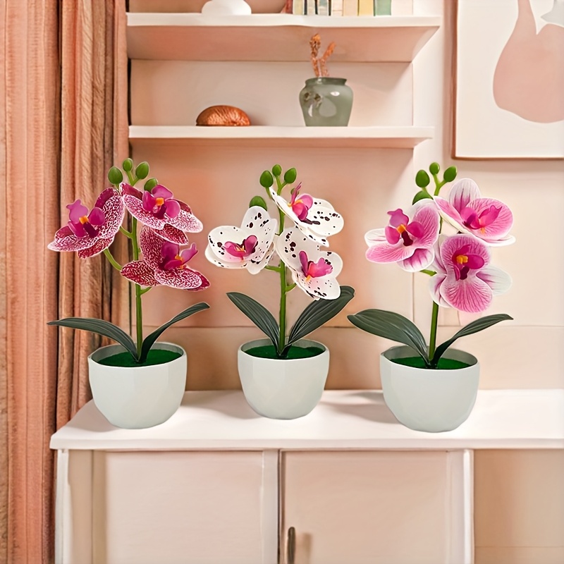 3pcs Artificial Phalaenopsis O - Orchid Phalaenopsis 评论和价格