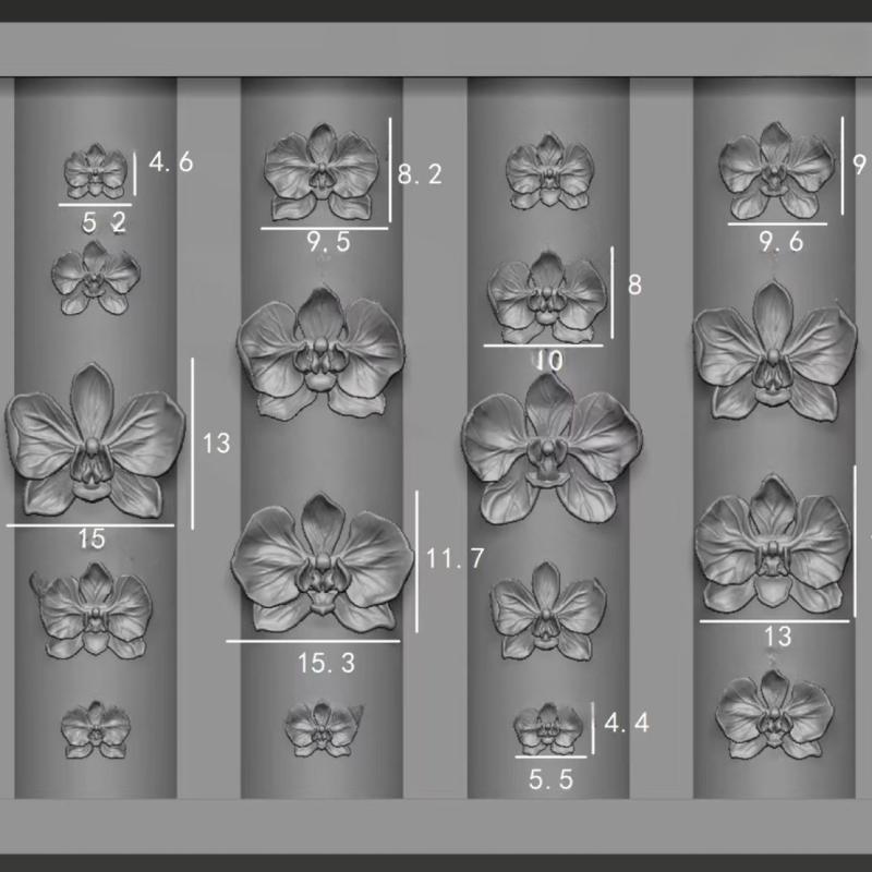 3D Phalaenopsis Flower Silicon - Orchid Phalaenopsis 评论和价格