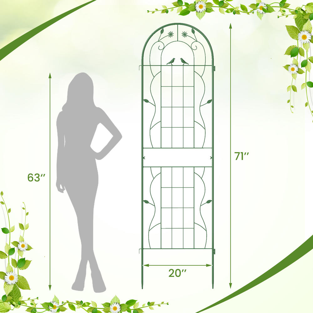 4 Pack 71 X 20 Inches Metal Ga - Plants X 评论和价格