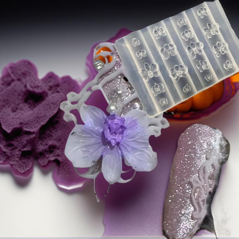 3D Silicone Nail Mold Phalaeno - Orchid Phalaenopsis 评论和价格