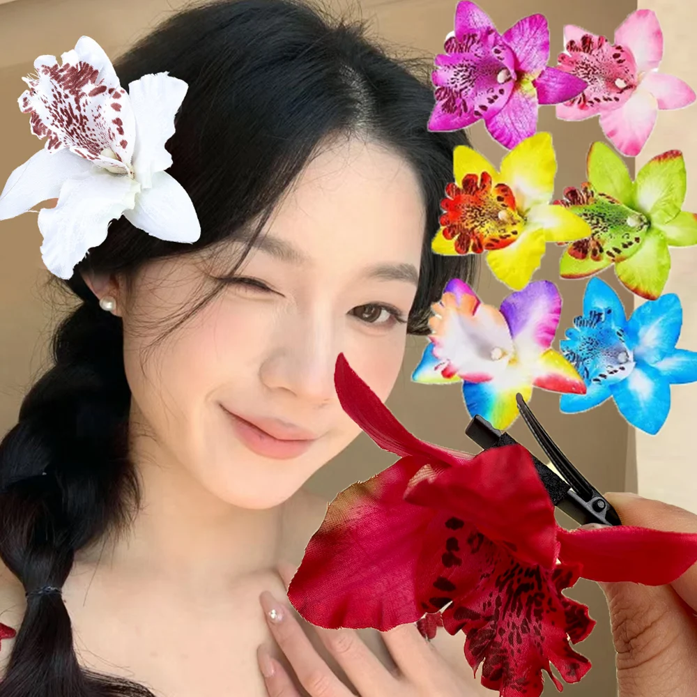 Orchid Flower Hairpin Hair Cli - Orchid Phalaenopsis 评论和价格