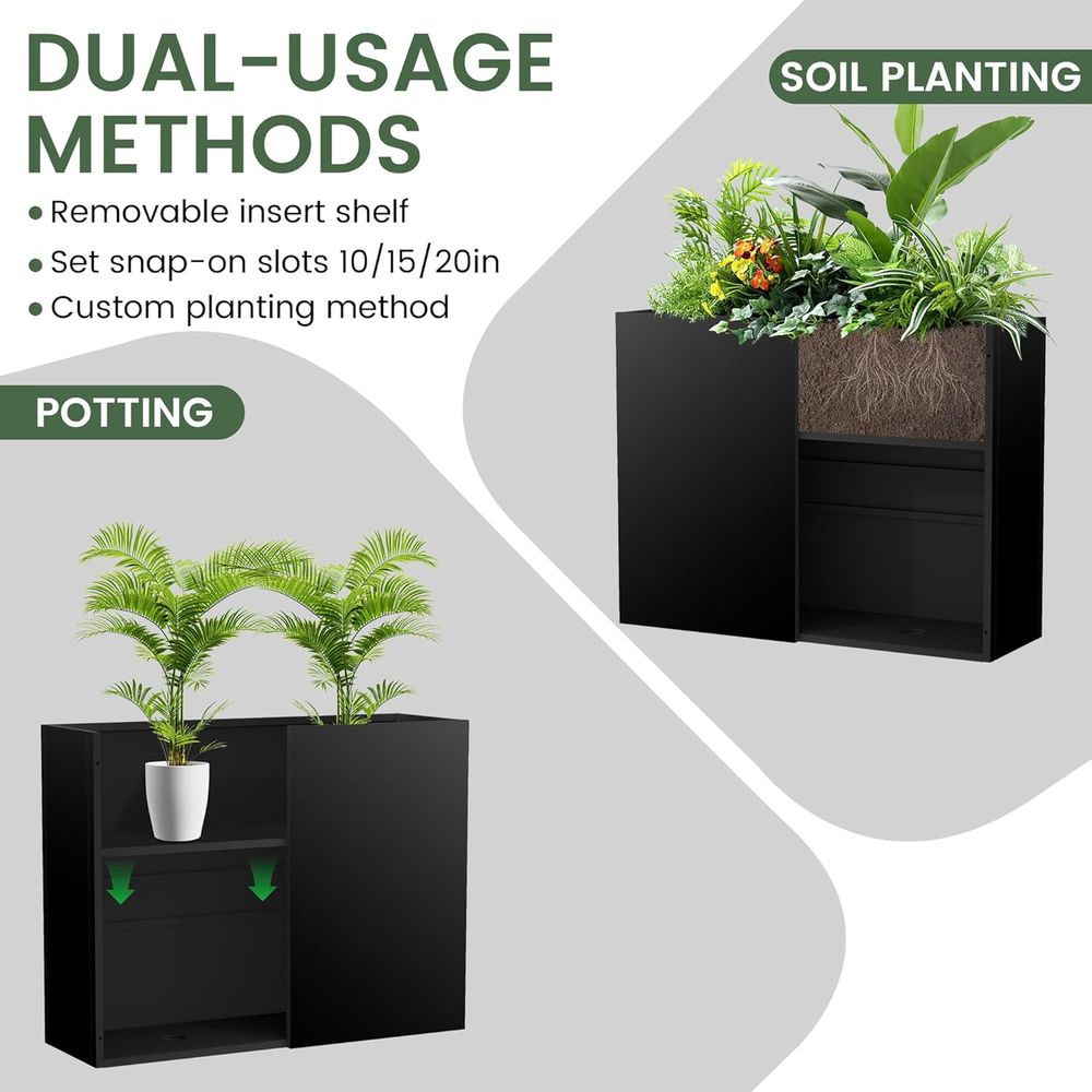 Large Outdoor Metal Planter, 3 - Plants X 评论和价格