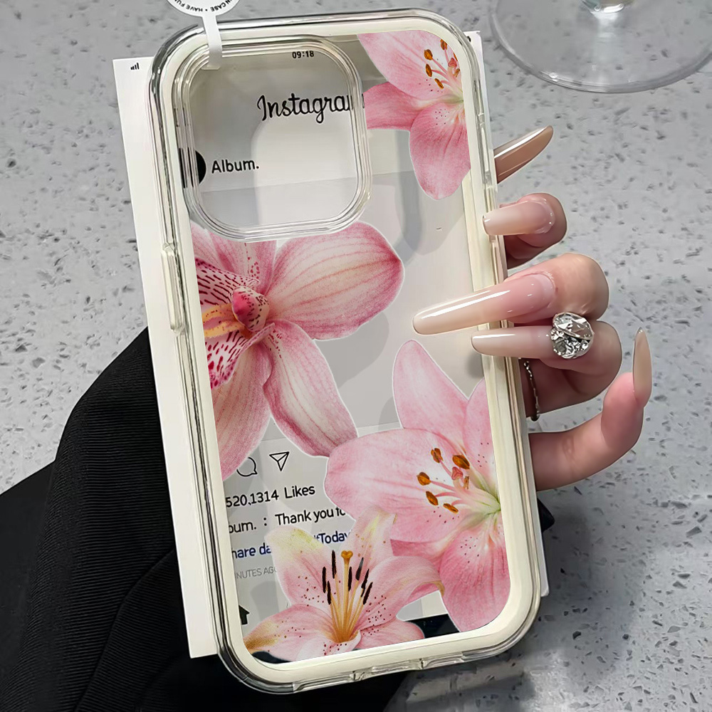 Pink Lily Flower Clear Phone C - Plants X 评论和价格