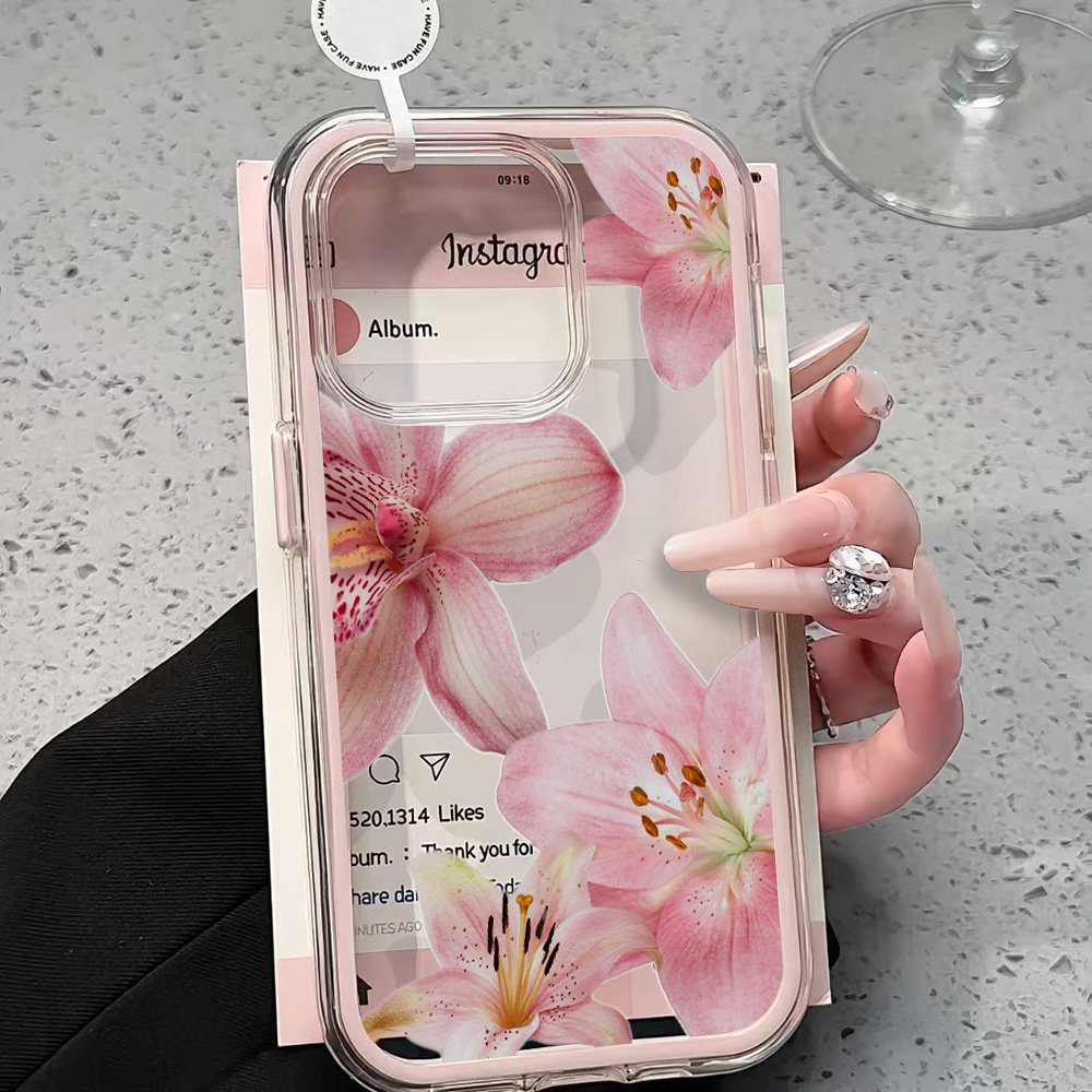 Pink Lily Flower Clear Phone C - Plants X 评论和价格