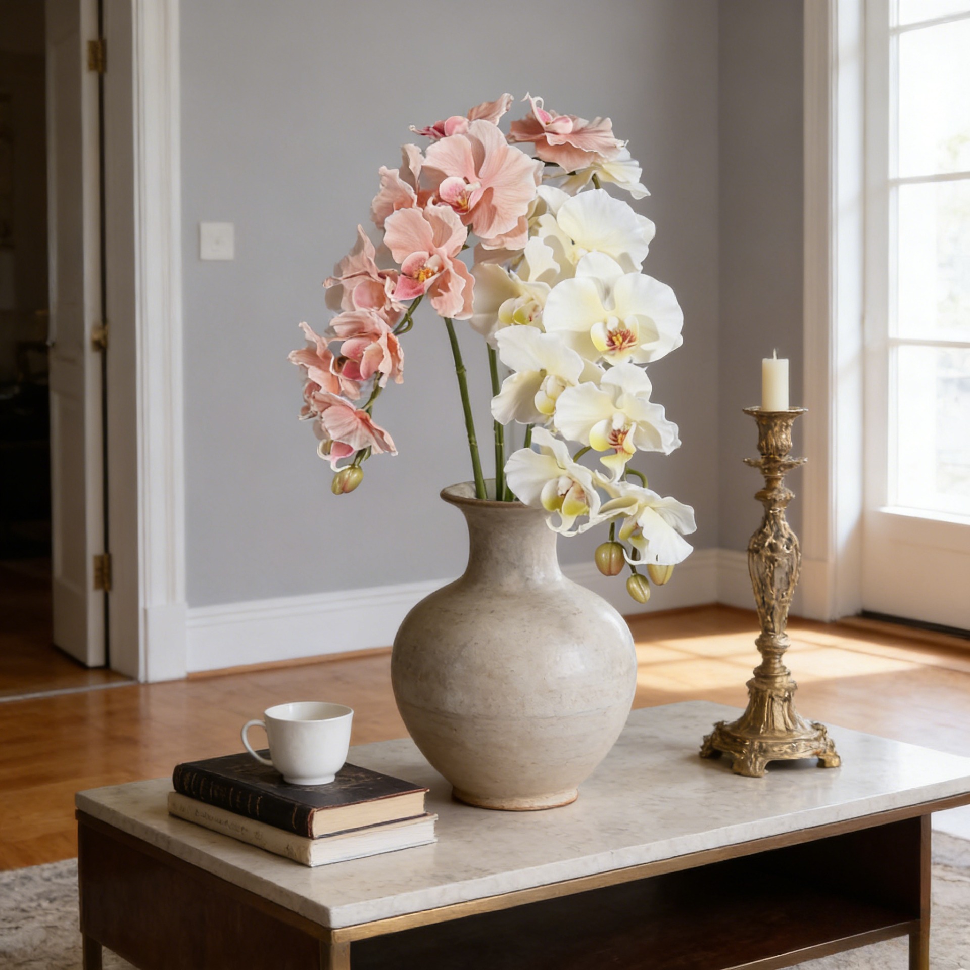 38.6 Inch 9 Heads Korean Style - Orchid Phalaenopsis 评论和价格