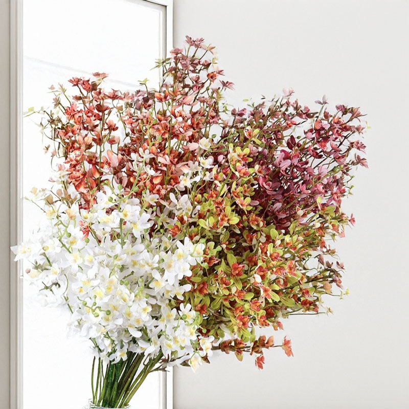 104CM 5 Fork Artificial Butter - Orchid Phalaenopsis 评论和价格